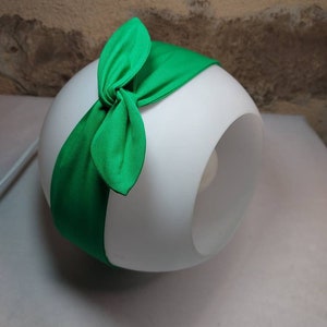 Bandeau cheveux twist headband fil de fer semi rigide vert uni image 2