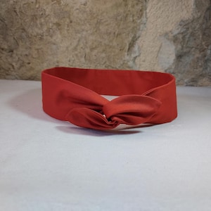 Twist Stirnband halbstarres Drahthaarband Terrakotta Rost Ziegel uni