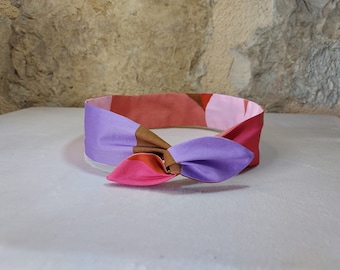 Hairband headband wire pink mauve brown