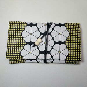 Black and white gold wax tobacco pouch