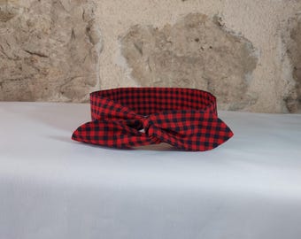 2 fasce per capelli in tessuto rosso per Natale, Ringraziamento, Capodanno, accessori per donne e ragazze, graziose fasce per capelli in tartan da donna