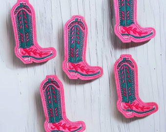 Patch rose pour botte de cow-girl - EVJF - Nashville - fer à repasser - écusson - botte western - Space Cowgirl - Southern Girl - barre à chapeau