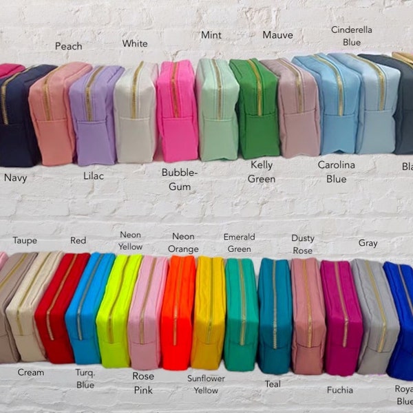 Initial Cosmetic Bag Etsy