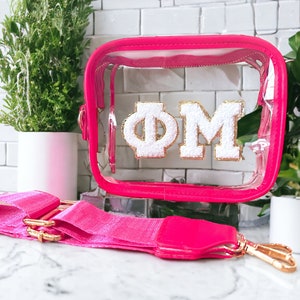 Bolsa para estádio da irmandade - Bolsa para dia de jogo - Bolsa para estádio aprovada - Bolsa para concertos - Bolsas transparentes - Esportes crossbody - Bolsa transparente para estádio Eventos