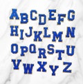 Royal Blue Letter Patch - Self Adhesive - Chenille Alphabet Diy Gold Glitter Varsity Letter Perfect for Nylon Pouch cosmetic DIY embroidery