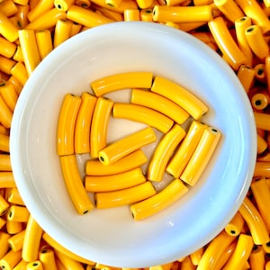 4mm Enamel Curved Tube Beads: Bracelet & Bangle Acrylic Beads