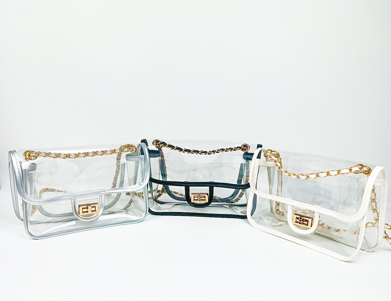 Designer clear stadium bags deals
