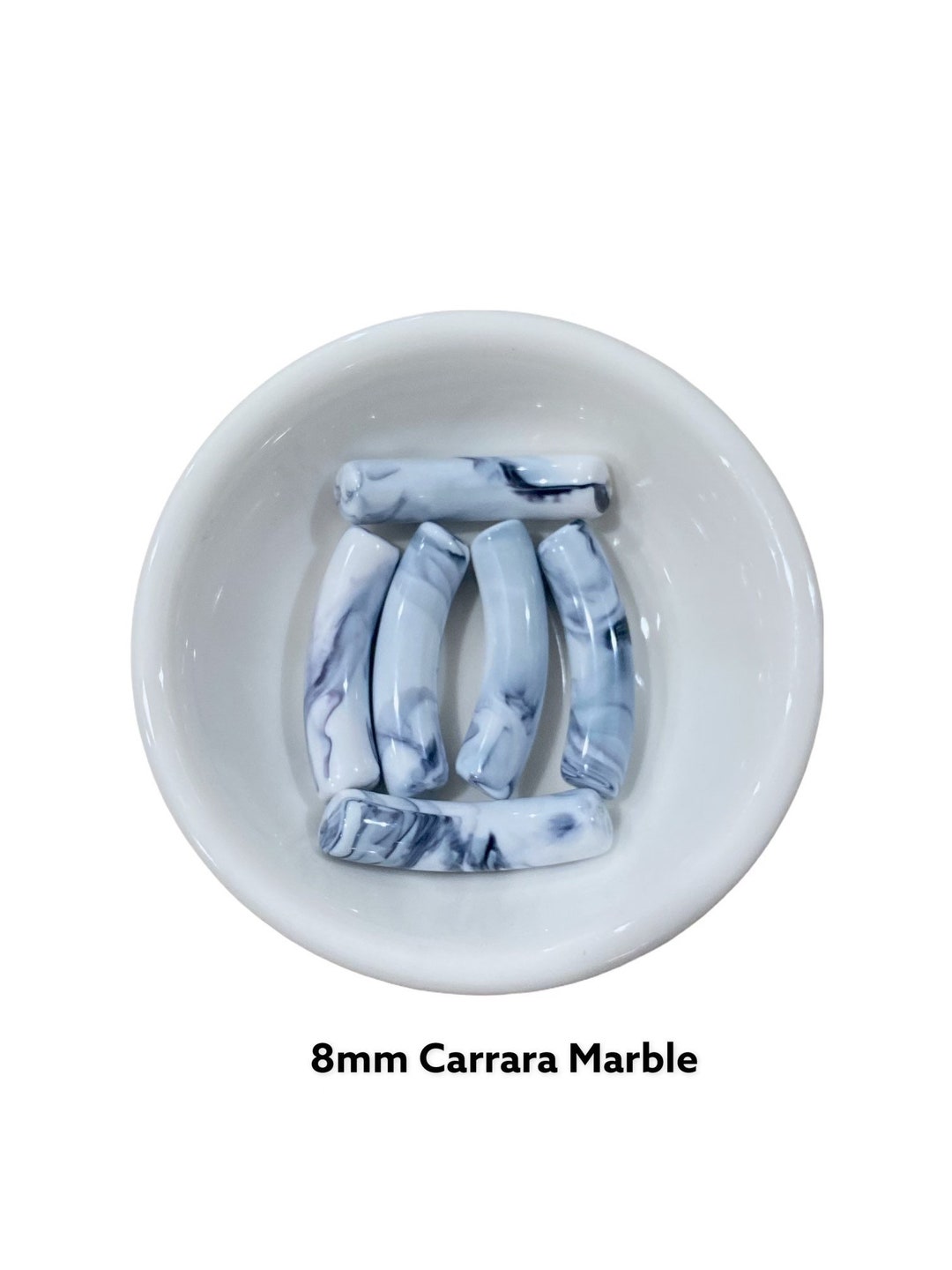 Cheriswelry Kit Perline Fai Da Te - Perline Acriliche Grosse A Tubo Curvo E Bambù Con Distanziatori In Ottone E Filo Elastico Per Creare Bracciali E Collane
