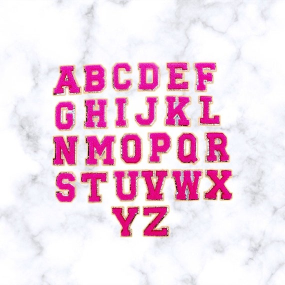 Pink & Gold Letter Patch Sticker