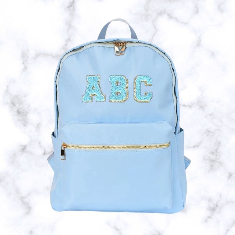Nylon Backpack Perfect for Diy Letter Customization Nylon Tote Bag Customizable Glitter Varsity Patches Travel Bag Easter Teacher gift Etsy