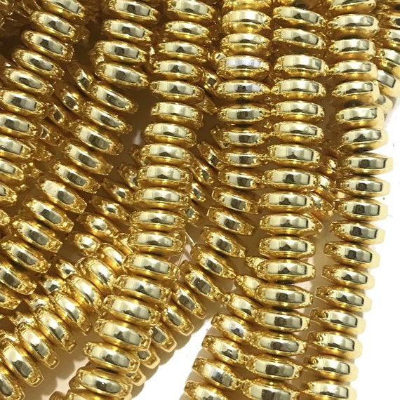 180 Perline Rondelle Ematite Sintetica 4mm - Distanziatori Per Gioielli Fai-da-te