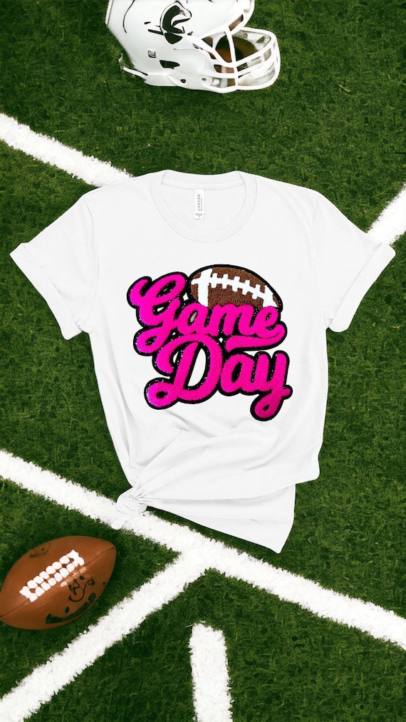 Parche termoadhesivo de chenilla para el dia del partido de futbol parche DIY parche deportivo premium para planchar azul marino letras de chenilla mama del equipo de futbol sudadera de 9