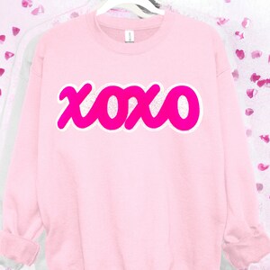 XoXo - Parche de chenilla - Día de San Valentín Hierro encendido - Solo parche - Fuzzy Chenille DIY Parche Glitter Varsity Nylon Bolsa - Camisa