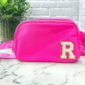 Nylon Gürteltasche Frauen Anpassbare GlitterLetter Initial Patches - Patches - Travel - Gym Sportlich Gürteltasche
