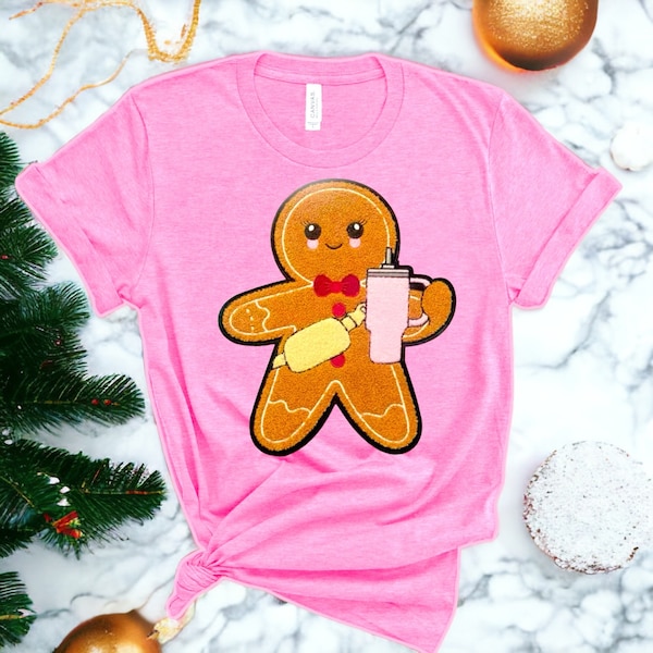 Lebkuchen Aufnäher - Chenille Aufnäher Aufnäher - Merry Christmas Merry & Bright Patch - lustiges Mama Shirt