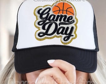Basketball Game Day Patch - Iron On Embroidery Patch