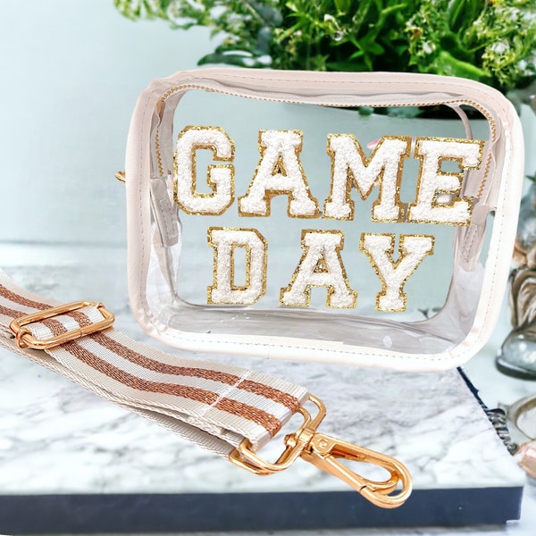 Game Day Bag- Approved Stadium Bag- Concert Purse- Transparent Bags -Crossbody Sports -stadium clear bag- Clear Crossbody