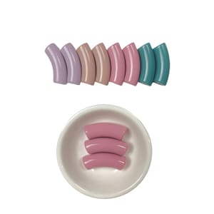 Muted Fall Tube beads- 10mm (12mm) Fall Acrylic Beads, Curved Tube Beads, Resin , Bracelet Bangle Acrylic Tube Bead Waterproof Bangle