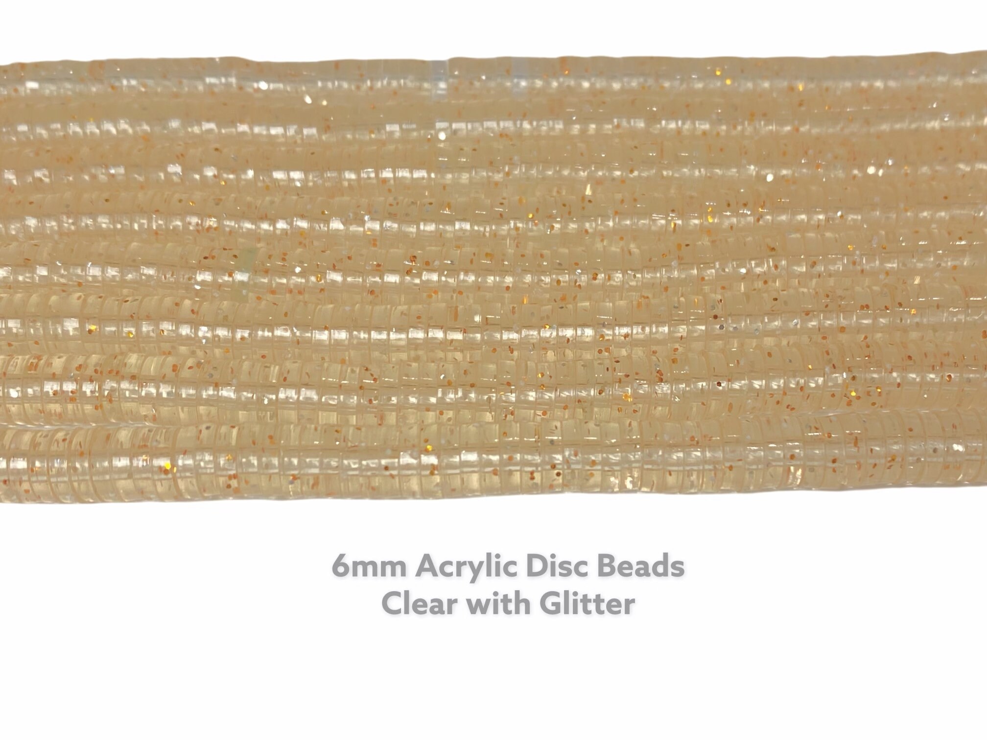 6mm Acrylic Disc Beads Acrylic Flat Beads Resin Bracelet Etsy