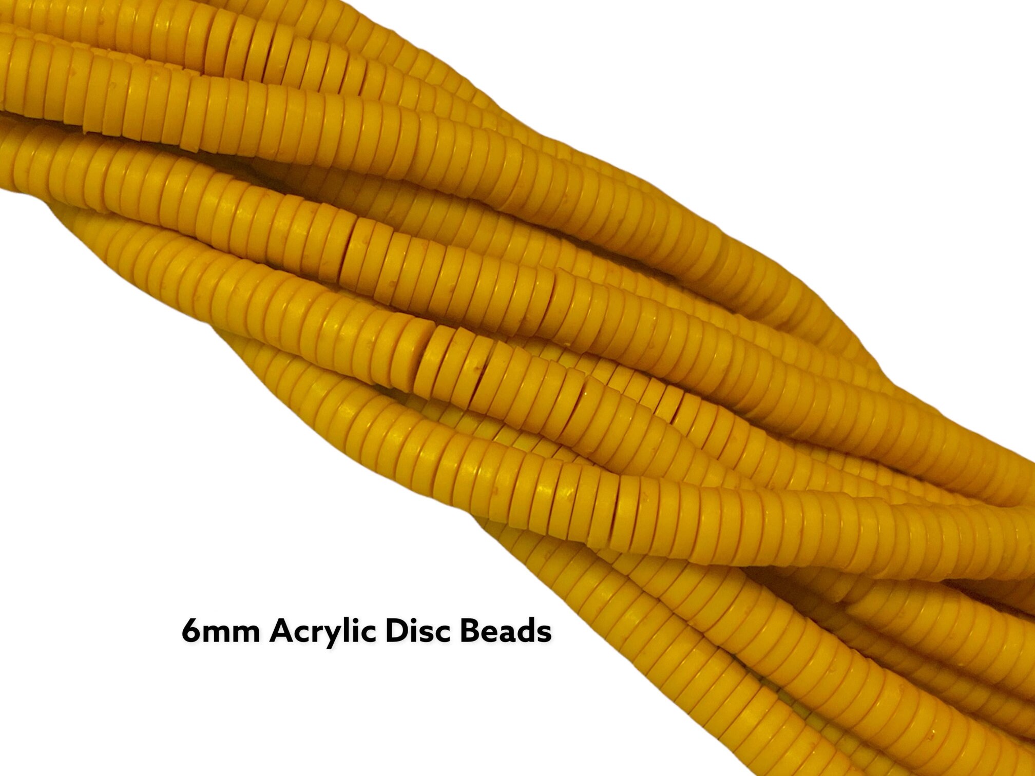 6mm Acrylic Disc Beads Acrylic Flat Beads Resin Bracelet Etsy