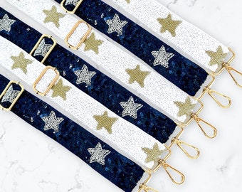 Adjustable Beaded Strap |Perfect for Stadium Bags  Concert- Clear Nylon Bags -Game Day Crossbody Sports Team Football Tailgating-STRAP ONLY