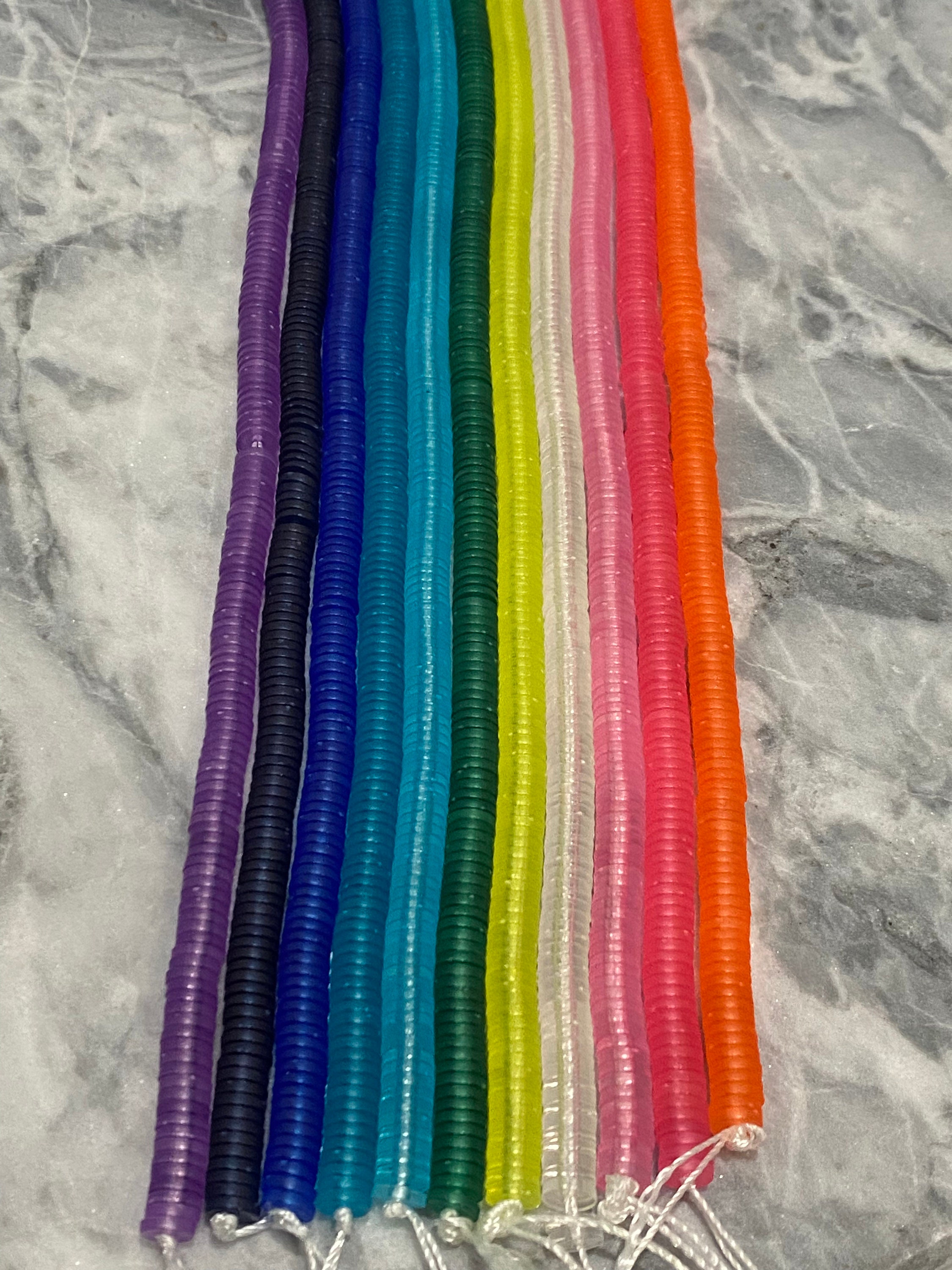 6mm Acrylic Disc Beads Acrylic Flat Beads Resin Bracelet Etsy