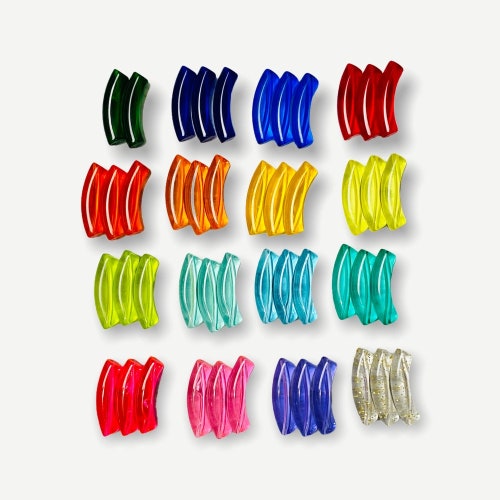 Graffiti Paint Splatter Beads 6mm 8mm Small Acrylic Tube Etsy