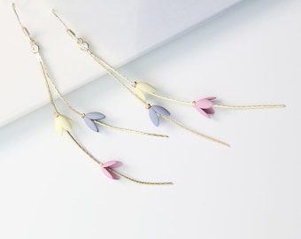 Flower Earrings Dangle & Drop Earrings Handmade Gift for Her