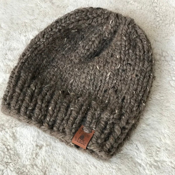 Beanie, Brown Knit Beanie, Winter Hat, Toque, Toboggan Hat, Winter Clothing, Skull Cap, Knit Hat, Toboggan, Brown Hat, Winter Accessories