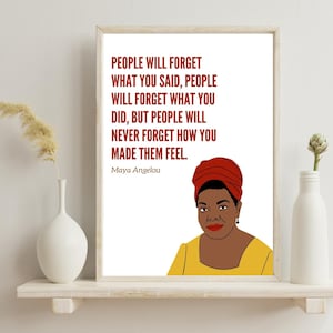 Maya Angelou Quote Print | Inspirational Feminist Art (Digital Download)