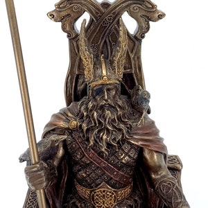 Handcrafted Odin Statue – Norse Mythology All-Father with One-Eye | Limited Edition Pagan Decor