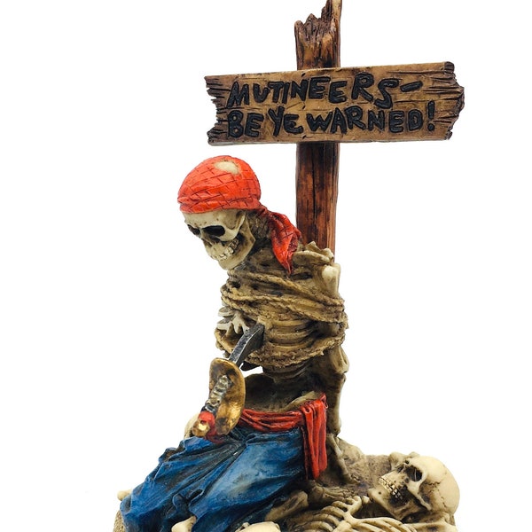 A Rebellious Pirate Skeleton Figurine | Skeleton Gifts | Halloween Gift | Halloween Decor
