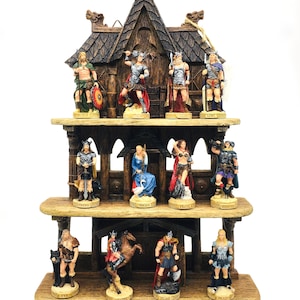 12 Piece Norse Gods and Goddesses Statue Set - Handmade Norse Decor - Viking Pagan Collectibles - Mythological Figurines