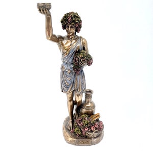 Estatua del dios griego Dioniso: escultura mitológica hecha a mano, dios del vino y decoración teatral