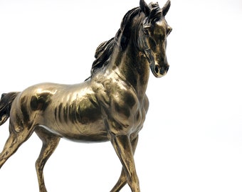 Bronze Finish Horse Statue | Resin Statue | Horse Ornaments