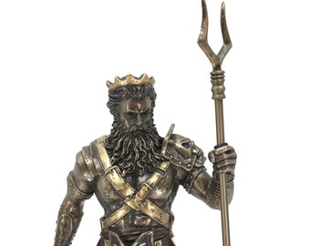 Estatua de Hades: antiguo dios griego del inframundo / Decoración mitológica artesanal / Edición limitada coleccionable