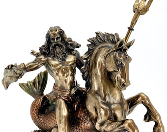 Poseidon Statue – Greek God of the Sea, Handmade Mythology Sculpture, Limited Edition