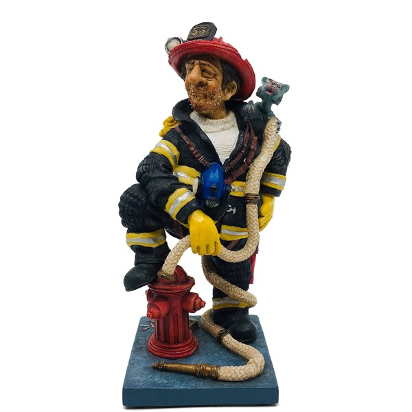 Firefighter Concrete Statue - Etsy