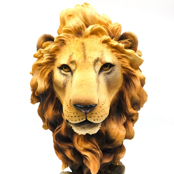 Realistic Lion Head Bust | Lion Statue | Lion King | Lion Decor