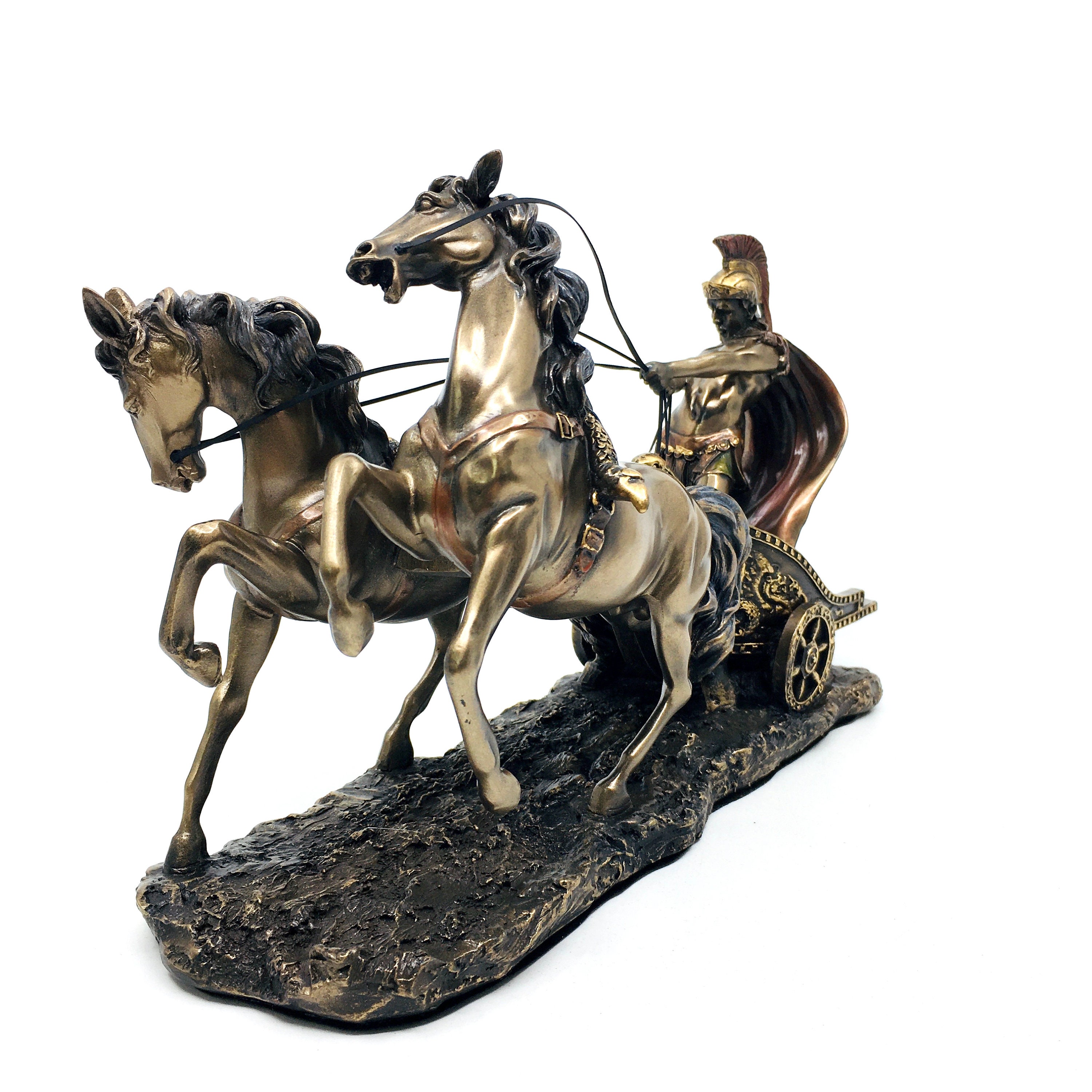 Roman Gladiator Chariot Statue | Horse-drawn Roman Sculpture ...