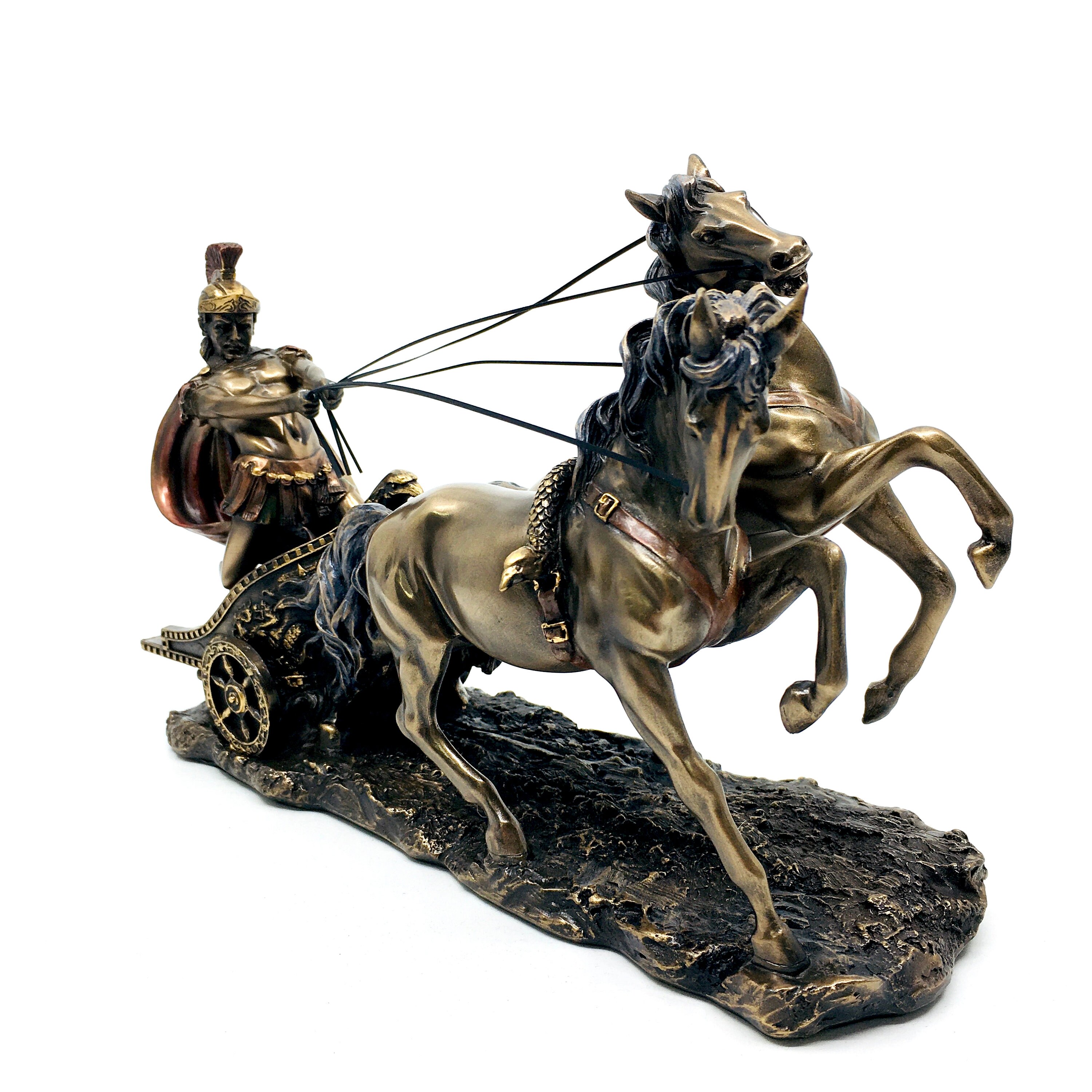 Roman Gladiator Chariot Statue | Horse-drawn Roman Sculpture ...