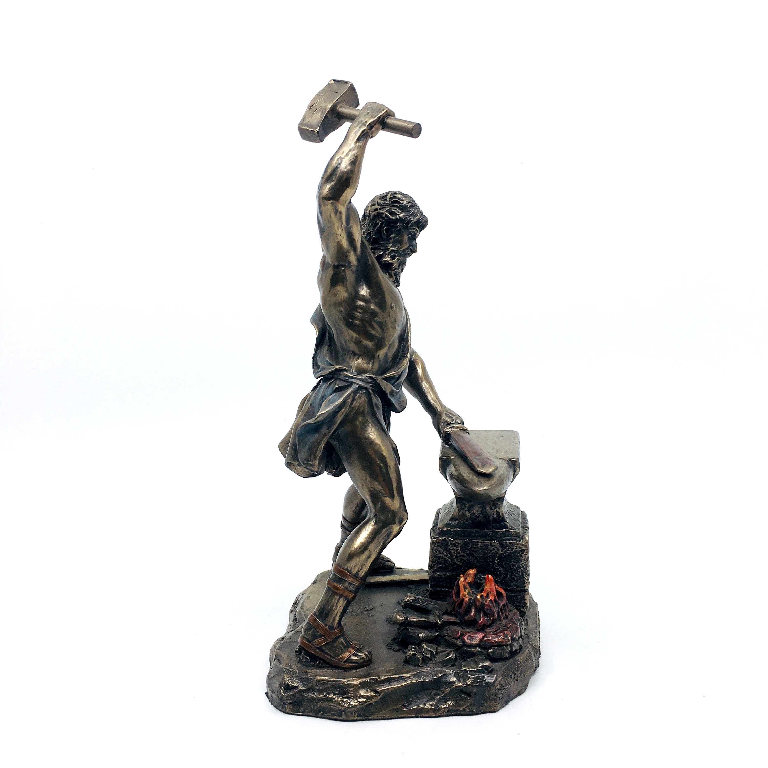 Hephaestus Statue – Greek God of Blacksmiths & Fire, Handmade Mythology ...