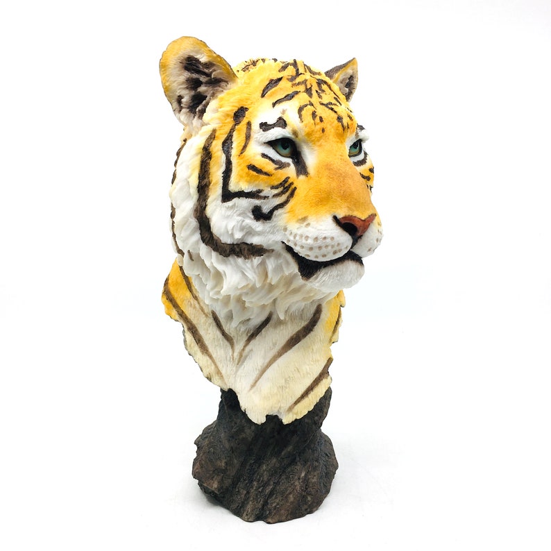 Tiger Head Statue Tiger Bust Tiger Decor Tiger Head Etsy