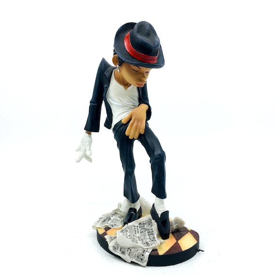 Figurine Michael Jackson Moonwalk - PVC Articulé 14cm - Décoration Bureau/Collection