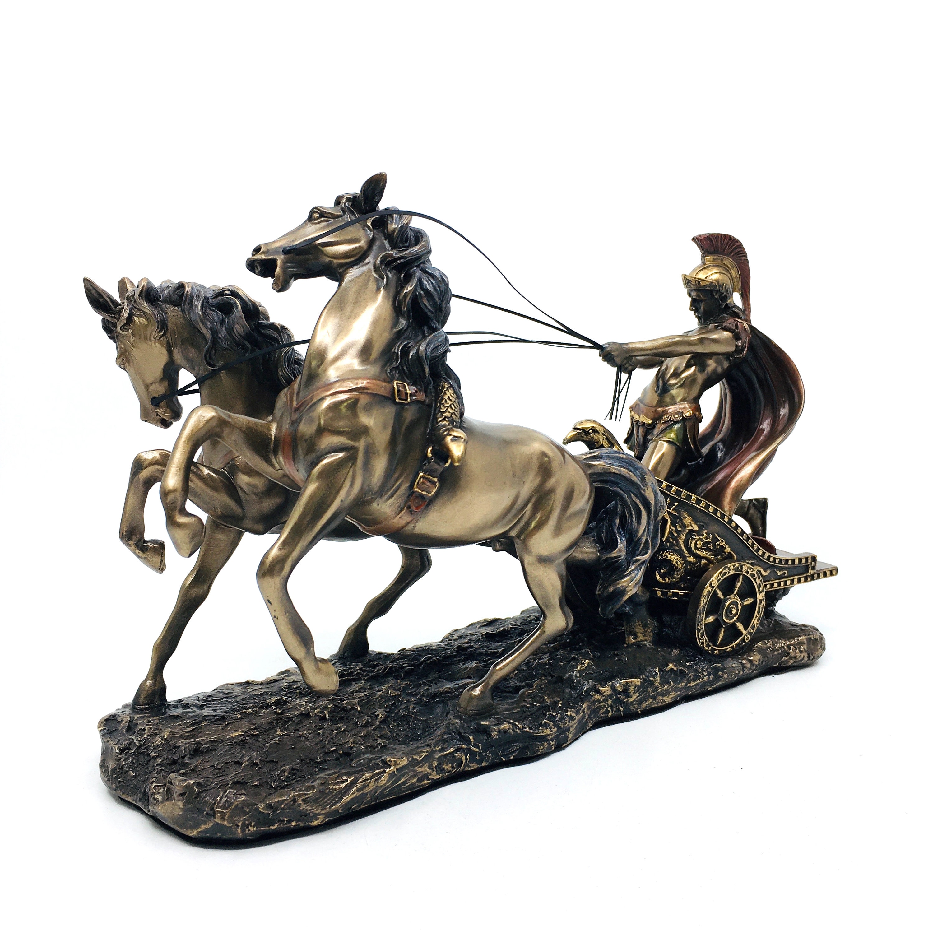 Roman Gladiator Chariot Statue | Horse-drawn Roman Sculpture ...
