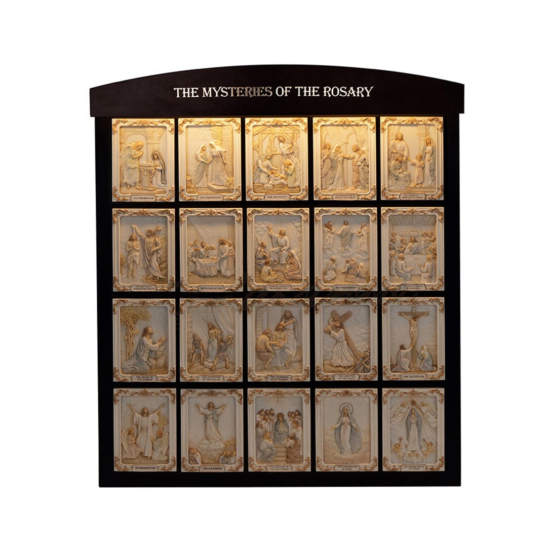 The Mysteries of the Rosary Set With Wall Display LED - Etsy Ireland
