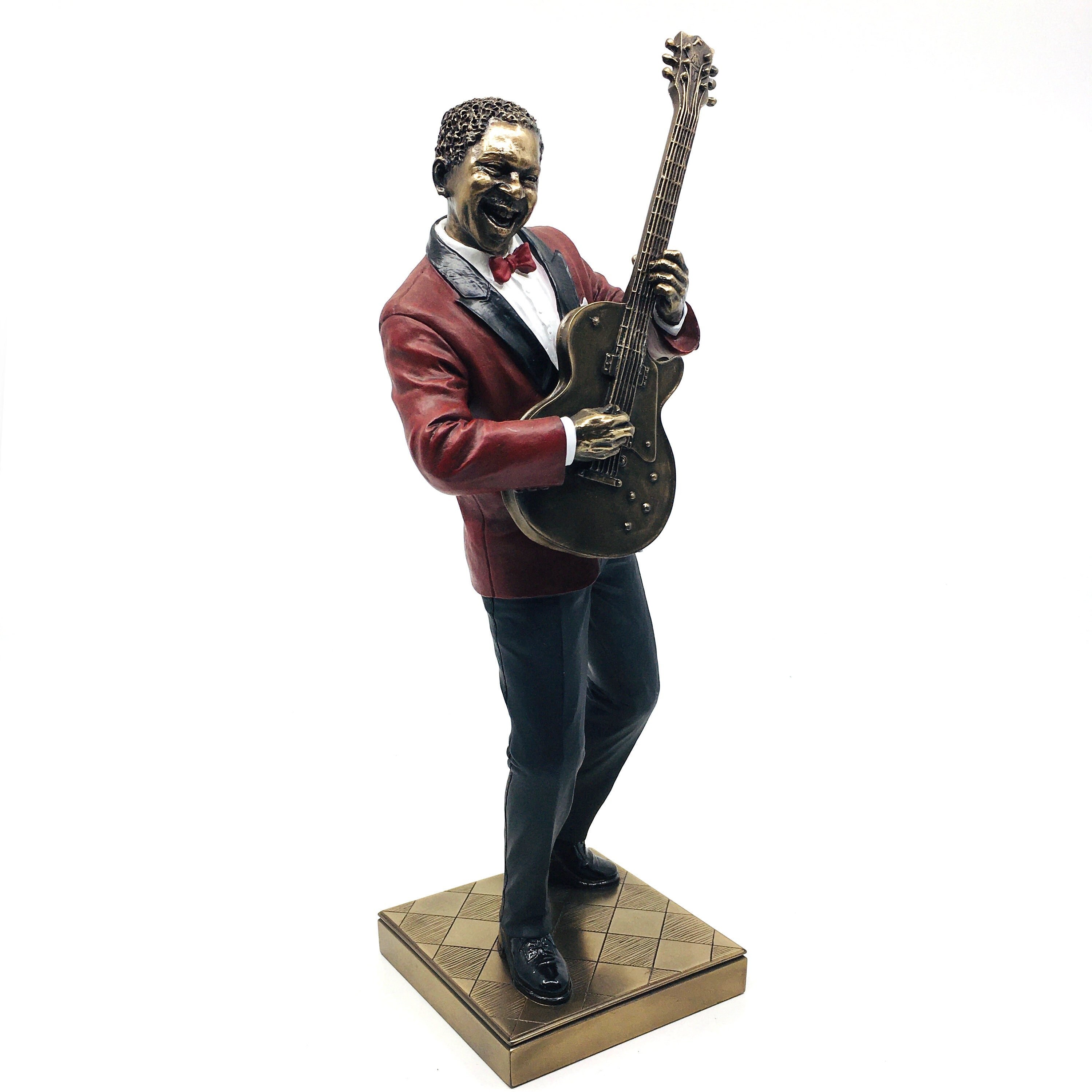 Jazz Guitarist Figurine – Handmade Musician Statue, Vintage