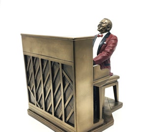 ビンテージ　ピアノ　音楽家　銅製　置物　インテリア　工芸品　美術品　A2638 Petite Noir Wooden Sculpture, Sculptures – Claude Home