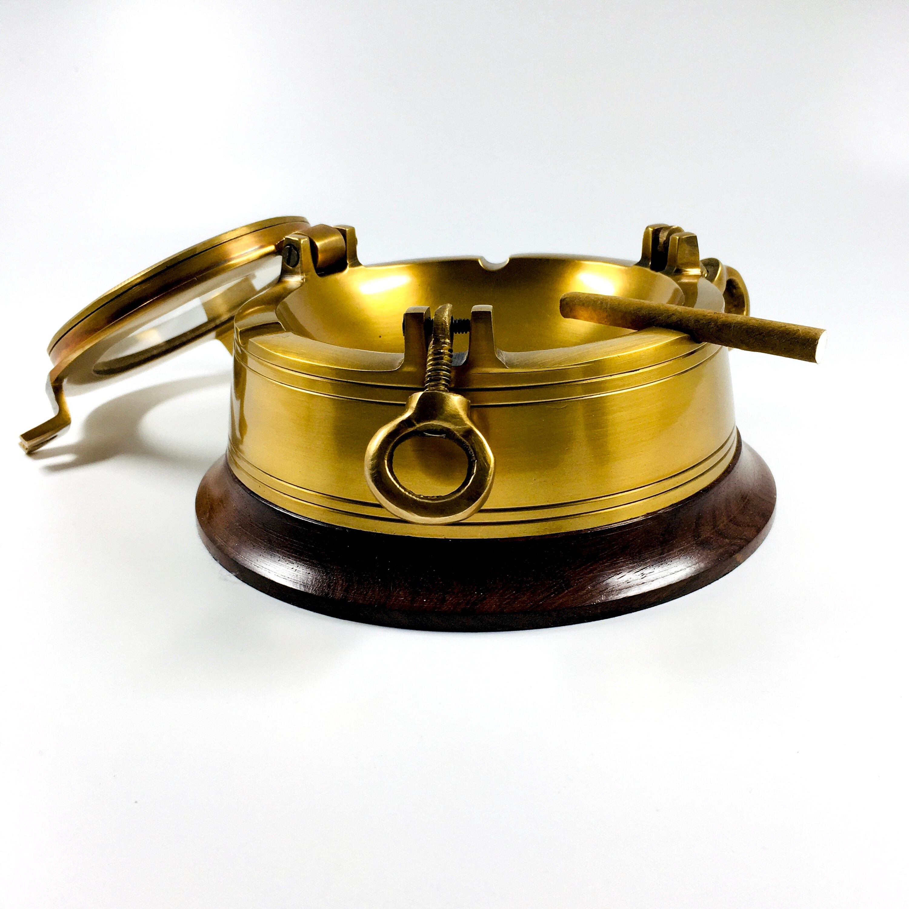 Nautical Brass Ashtray Brass Ashtray Cigar Ashtray Ash Etsy