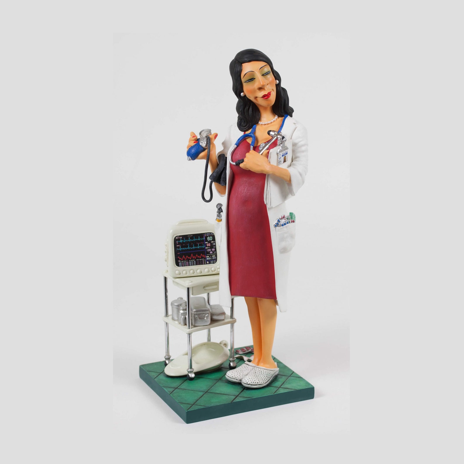 Lady Doctor Figurine Comic Art Figurine Doctor Gift Doctor Etsy